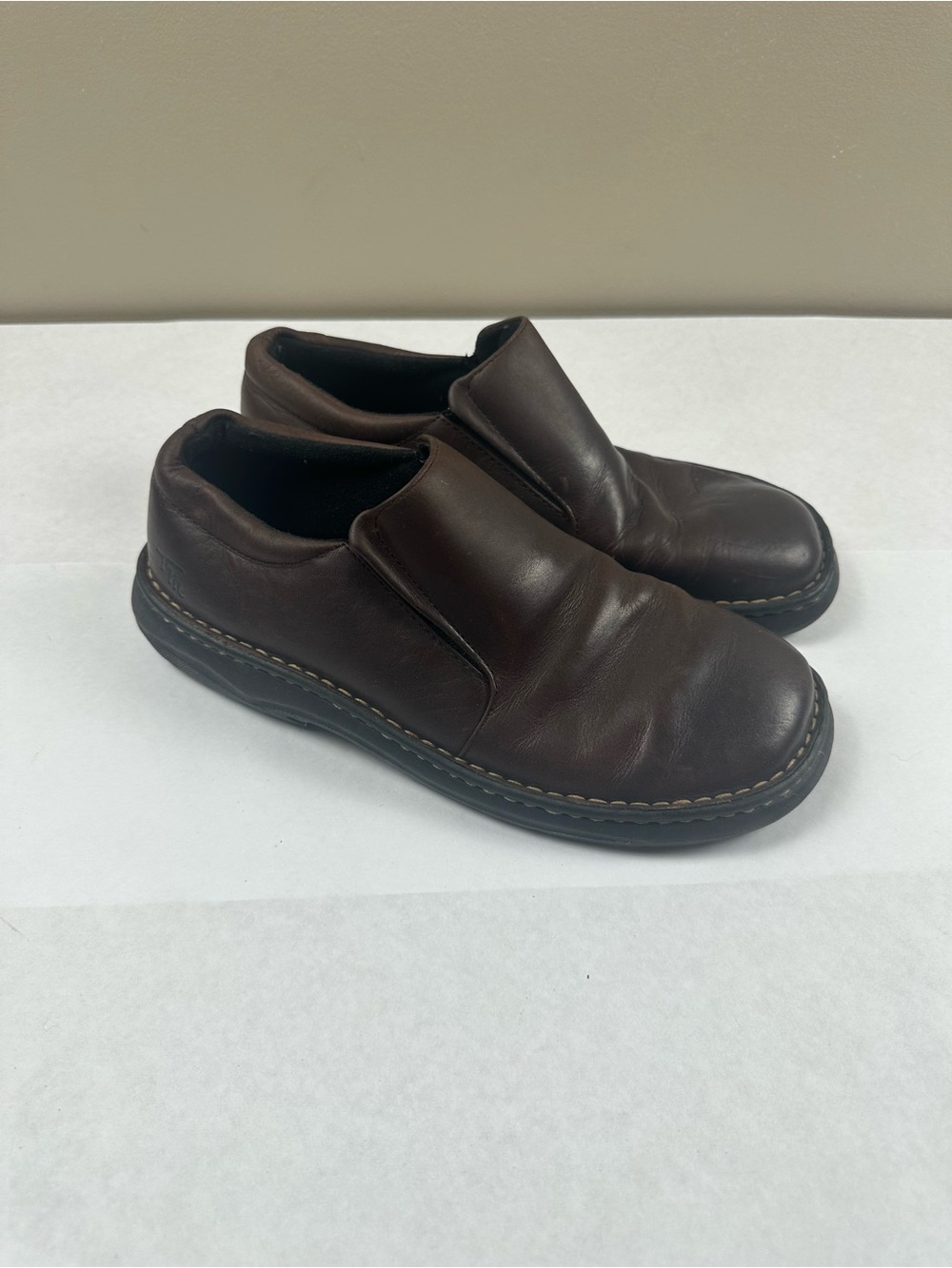 Thom McAn Brown Leather Slip-On Loafers